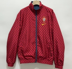 2024-2025 Portugal Red&Gray  Double-Sided Wear Thailand Trench Coats-0255
