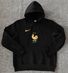 Player Version 2024-2025 France Black Thailand Soccer Tracksuit With Hat-CS