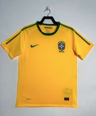 Retro Version 2010 Brazil Home Yellow Thailand Soccer Jersey AAA-811