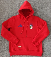 Player Version 2024-2025 Italy Red Thailand Soccer Tracksuit With Hat-CS