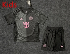 2025-2026 Inter Miami CF Away Black Kids/Youth Soccer Uniform-GB