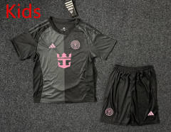 2025-2026 Inter Miami CF Away Black Kids/Youth Soccer Uniform-GB