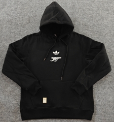 Player Version 2024-2025 Arsenal Black Thailand Soccer Tracksuit With Hat-LH