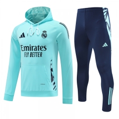 2024-2025 Real Madrid Light Green Thailand Soccer Tracksuit With Hat-418