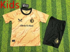 2025-2026 Feyenoord Rotterdam 3rd Away Yellow Kids/Youth Soccer Uniform-1947
