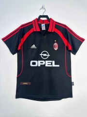 Retro Version 00-01 AC Milan 2nd Away Black Thailand Soccer Jersey AAA-811