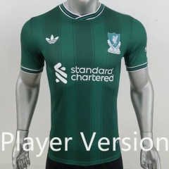 Player Version 2025-2026 Liverpool 2nd Away Green Thailand Soccer Jersey AAA-7959