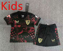 2024-2025 Sevilla 2nd Away Black Youth/Kids Soccer Uniform-2483