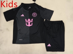 2025-2026 Inter Miami CF Away Black Kids/Youth Soccer Uniform-507