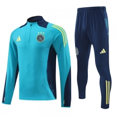 Player Version 2024-2025 Ajax Blue Thailand Soccer Tracksuit-4627