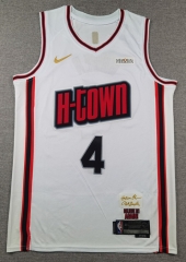 2025 City Edition Houston Rockets White #4 NBA Jersey-1380