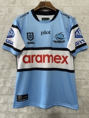 2025 Sharks Home Blue Thailand Rugby Shirt