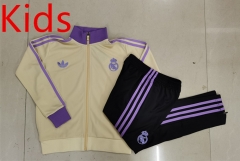 2024-2025 Real Madrid Apricot Kids/Youth Soccer Jacket Uniform-815