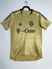 Retro Version 03-04 Bayern München Away Gold Thailand Soccer Jersey AAA-811