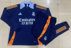 2024-2025 Real Madrid Royal Blue Thailand Soccer Tracksuit-815
