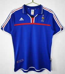 Retro Version 2000 France Home Blue Thailand Soccer Jersey AAA-C1046