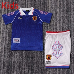 Retro Version 1998 Japan Home Blue Kid/Youth Soccer Uniform-6748