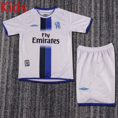 Retro Version 03 Chelsea Away White Kid/Youth Soccer Uniform-6748