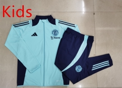 2024-2025 Manchester United Light Green Kids/Youth Soccer Jacket Uniform-815