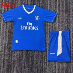 Retro Version 03-05 Chelsea Home Blue Kid/Youth Soccer Uniform-8975