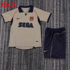 Retro Version 01-02 Arsenal Away Beige Kids/Youth Soccer Uniform-6748