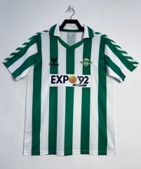 Retro Version 88-89 Real Betis Home White&Green Thailand Soccer Jersey AAA-811