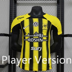 Player Version 2025-2026 Al Ittihad Saudi Yellow&Black Thailand Soccer Jersey AAA-888