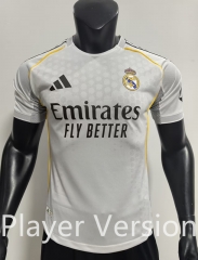 Player Version 2025-2026 Real Madrid White Thailand Soccer Jersey AAA-SJ