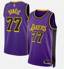 2025 Hot Pressed Version Los Angeles Lakers Purple #77 NBA Jersey-311
