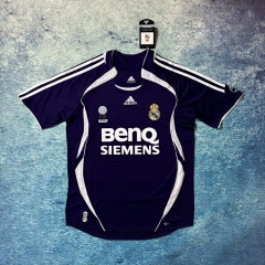 Retro Version 06-07 Real Madrid Away Blue Thailand Soccer Jersey AAA-6590