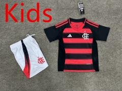 2025-2026 Flamengo Home Red and Black Kids/Youth Soccer Uniform-6748