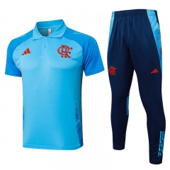 2024-2025 Flamengo Light Blue Thailand Polo Uniform-815