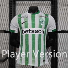 Player Version 2025-2026 Atlético Nacional White&Green Thailand Soccer Jersey AAA-888