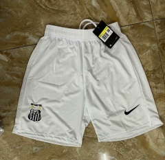 Retro Version 11-13 Santos FC Home White Thailand Soccer Shorts-2483