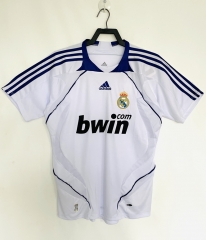 Retro Version 07-08 Real Madrid Home White Thailand Soccer Jersey AAA-811