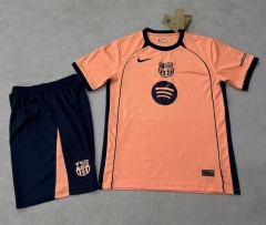 2025-2026 Barcelona 2nd Away Orange Soccer Uniform-718