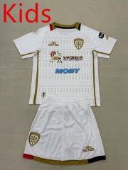 2024-2025 Cagliari Calcio Away White Kids/Youth Soccer Uniform-AY