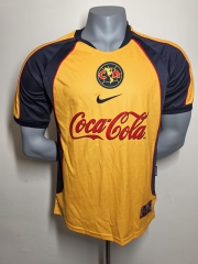 Retro Version 01 Club America Home Yellow Thailand Soccer Jersey AAA-912