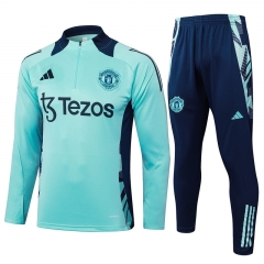 2024-2025 Manchester United Light Green Thailand Soccer Tracksuit-815