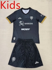 2024-2025 Cagliari Calcio 2nd Away Black Kids/Youth Soccer Uniform-AY