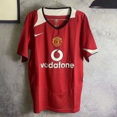 Retro Version 04-06 Manchester United Home Red Thailand Soccer Jersey AAA-6590