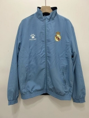 Retro Version 97-98 Real Madrid Blue Double-Sided Wear Thailand Trench Coats-0255