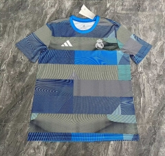 2025-2026 Real Madrid Blue&Gray Training Soccer Jersey AAA-2336