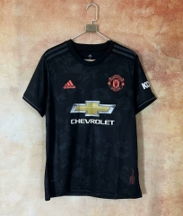 Retro Version 19-20 Manchester United 2nd Away Black Thailand Soccer Jersey AAA-2483
