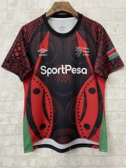 2025 Kenya sport Red&Black Thailand Rugby Shirt