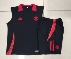 2024-2025 Brazil SC Internacional Black Thailand Soccer Vest Tracksuit-815