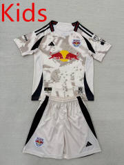 2025-2026 New York Red Bulls Away White&Gray Kids/Youth Soccer Uniform-AY