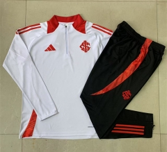 2024-2025 Brazil SC Internacional White Thailand Soccer Tracksuit-815