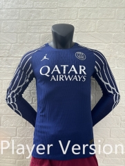 Player Version 2025-2026 Paris Blue LS Thailand Soccer Jersey AAA-2016