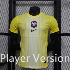 Player Version 2025-2026 France Goalkeeper Yellow&White Thailand Soccer Jersey AAA-888